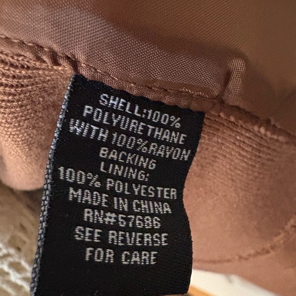 Pleather Brown motto jacket - Picture 9 of 10